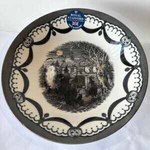 NWT Royal Stafford Halloween Coven Witches Spell Black Cat 7 3/4"   Salad Plate